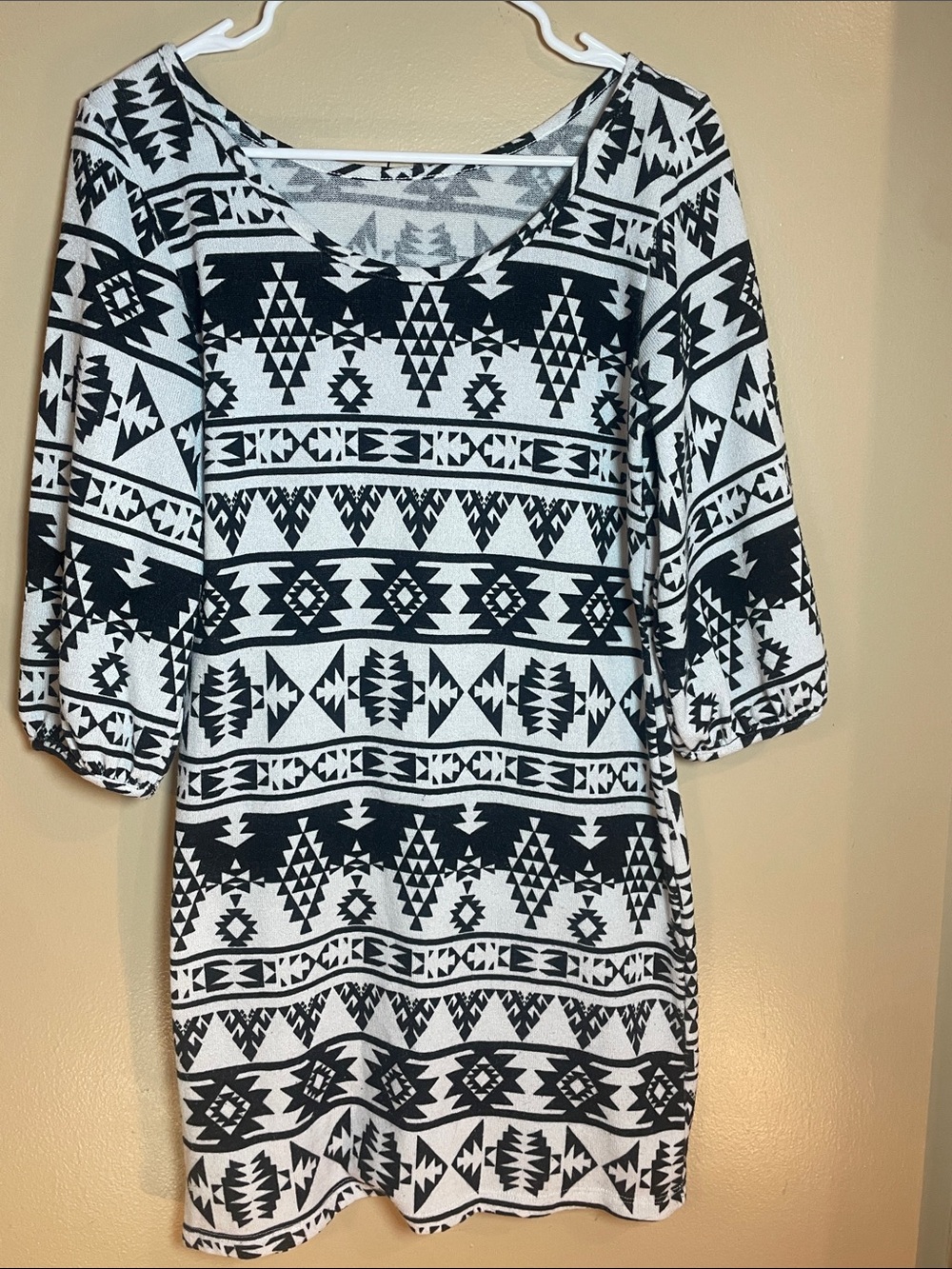 Black & White Aztec Print Women's Dress size Small